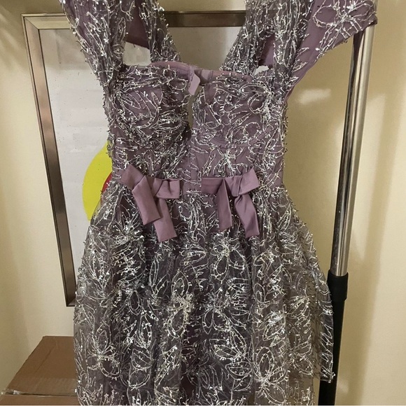 For Love and Lemons Brynne Dress - Purple Sparkly Dress Speak Now Eras Tour - Picture 2 of 4
